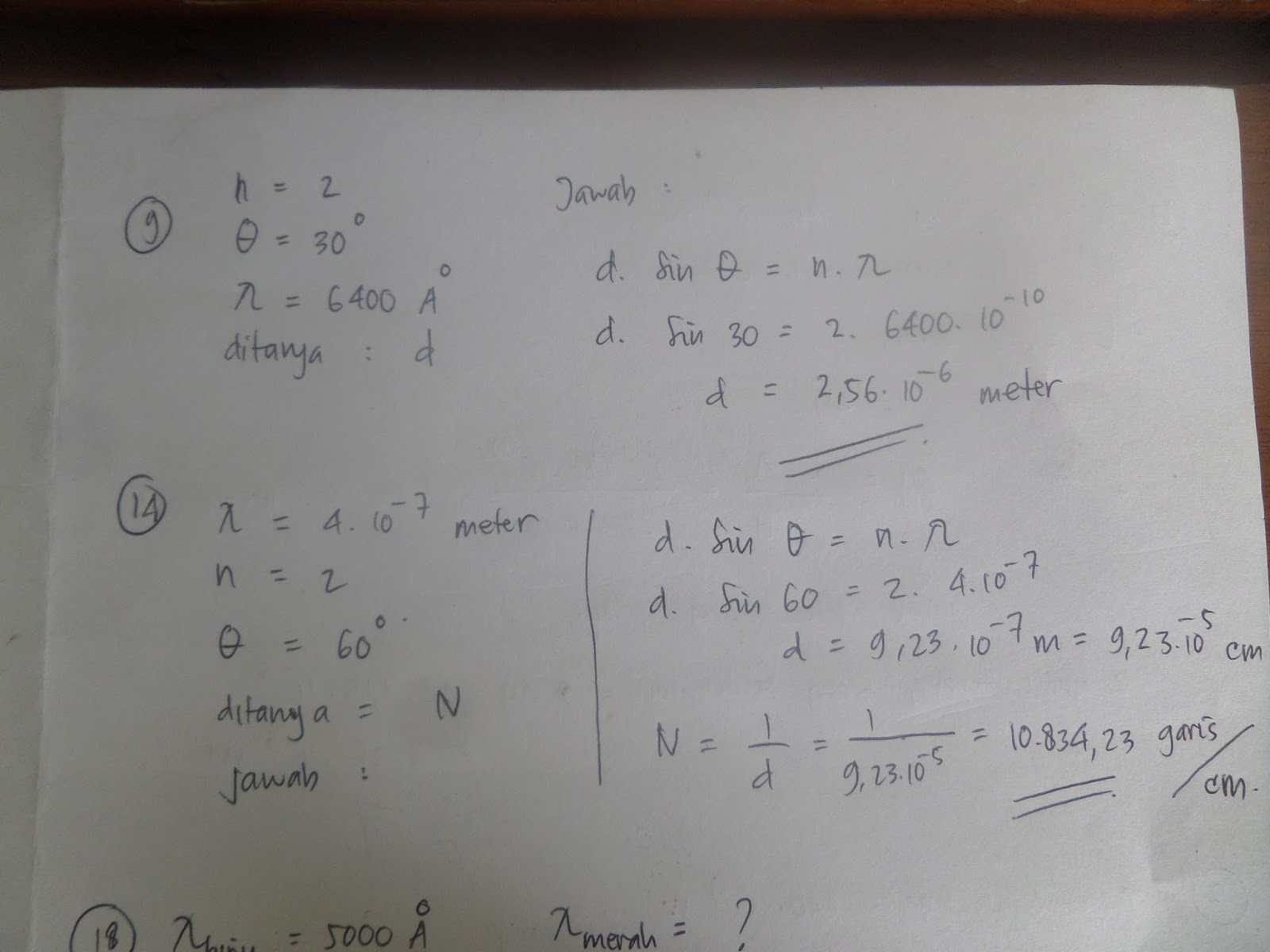 Ruang Kelas Pembahasan Soal Interferensi dan Difraksi