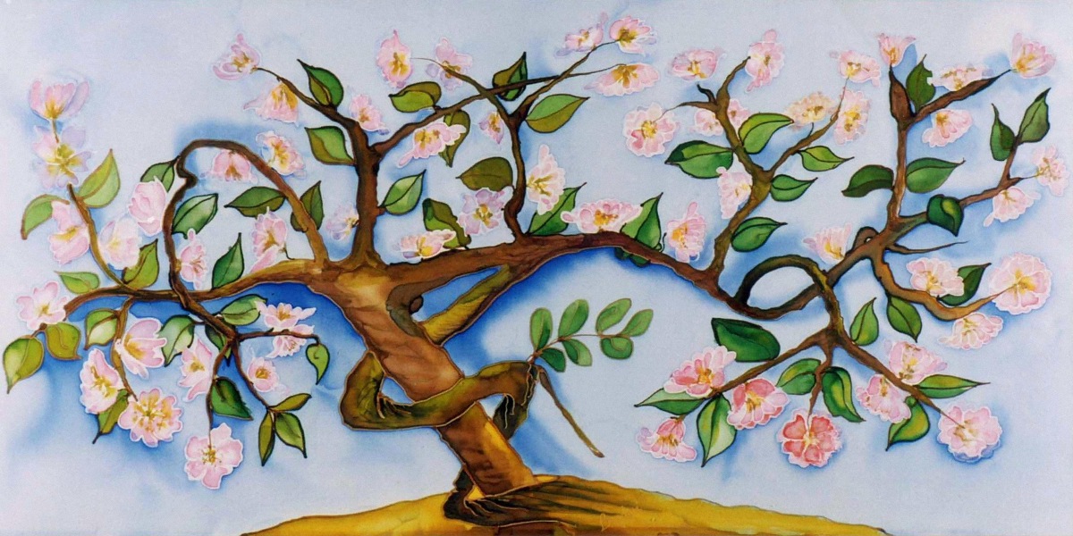Blomstrende abrikostræ