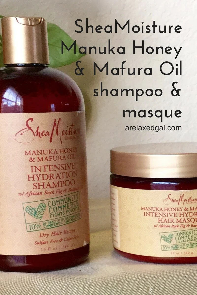 First impressions of the SheaMoisture Manuka Honey & Mafura Oil Intensive Hydration Shampoo and Hair Masque on relaxed hair. | arelaxedgal.com