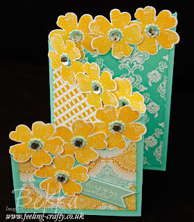 Cascading Flowers Card with the Flower Shop Stamp Set from Stampin' Up! - check out this blog for lots of great ideas