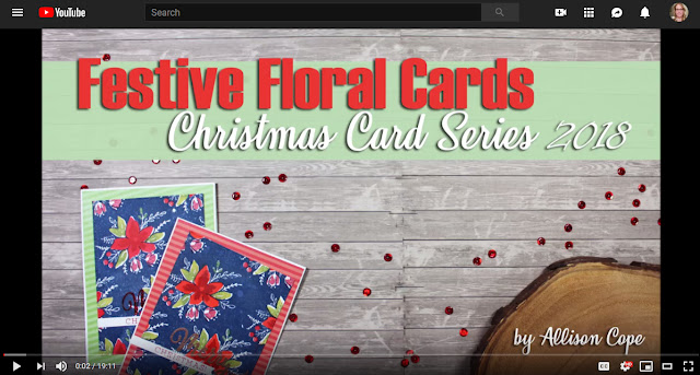 Your Memories With Ally Christmas Card Series 2019 Day 6 Festive Floral Cards