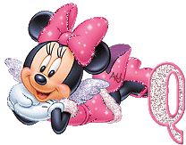 Alfabeto de Minnie Mouse con alitas Q.