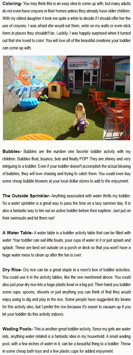 Summer activities for toddlers