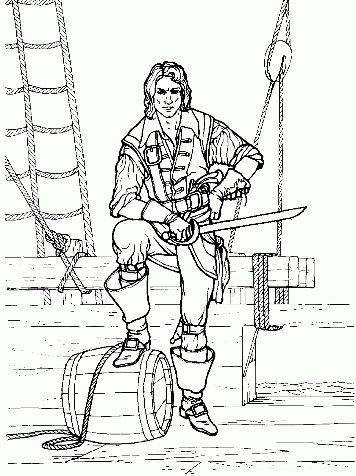 44+ Realistic Pirate Ship Coloring Pages