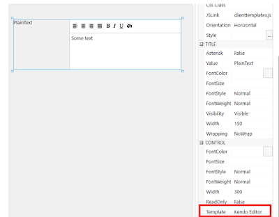 Kendo Editor template for SharePoint multiline text field