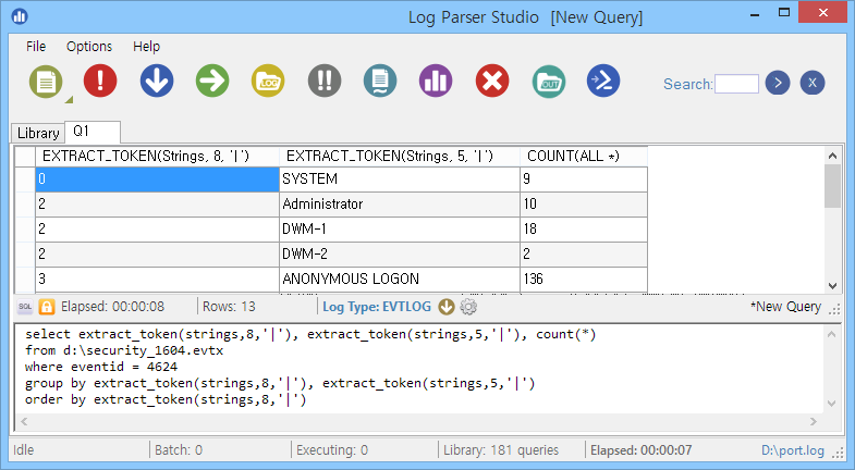  logparser windows logon event 4th 