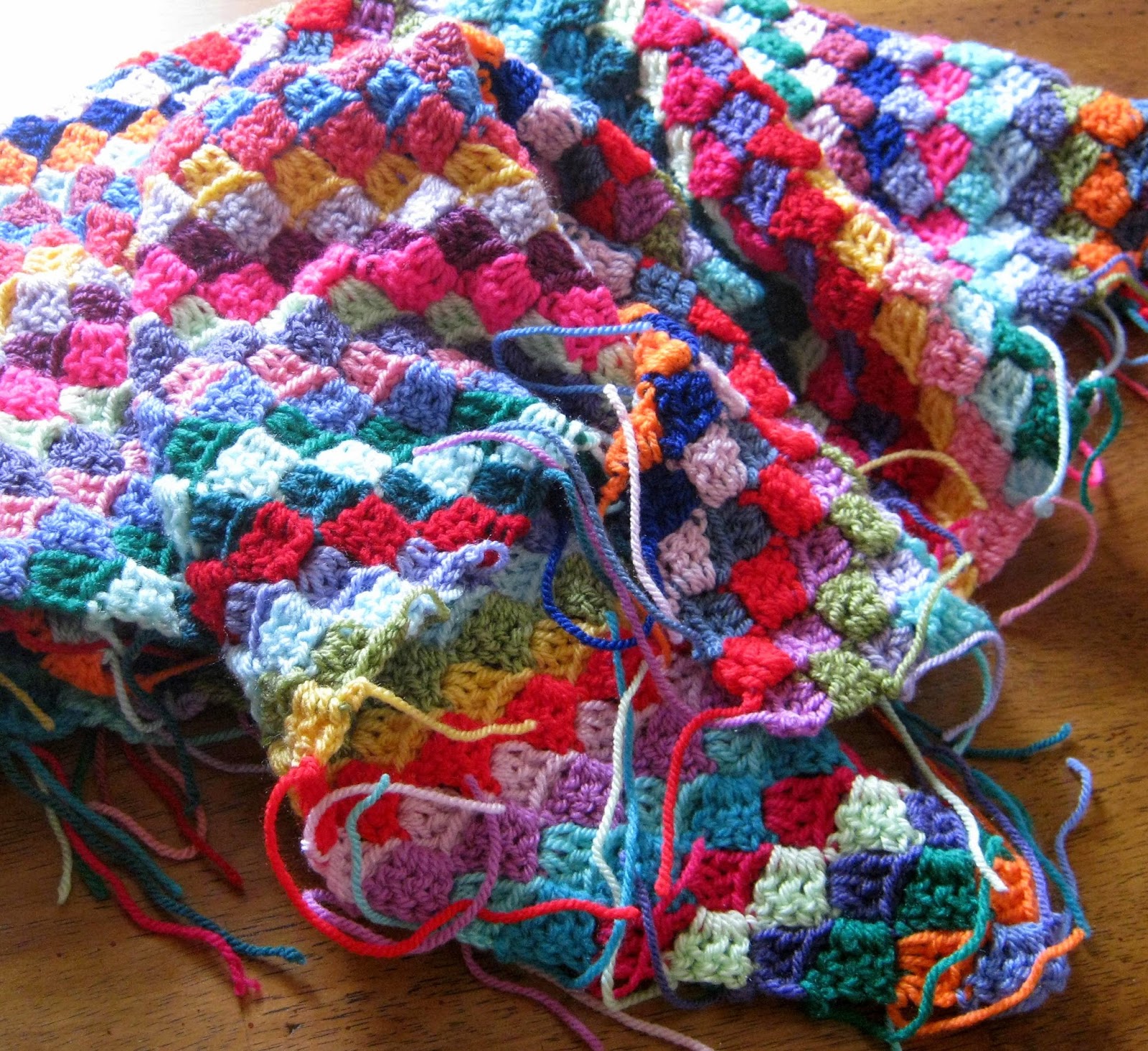 The Sunroom UK Tiny Tiles Mosaic Crochet Blanket