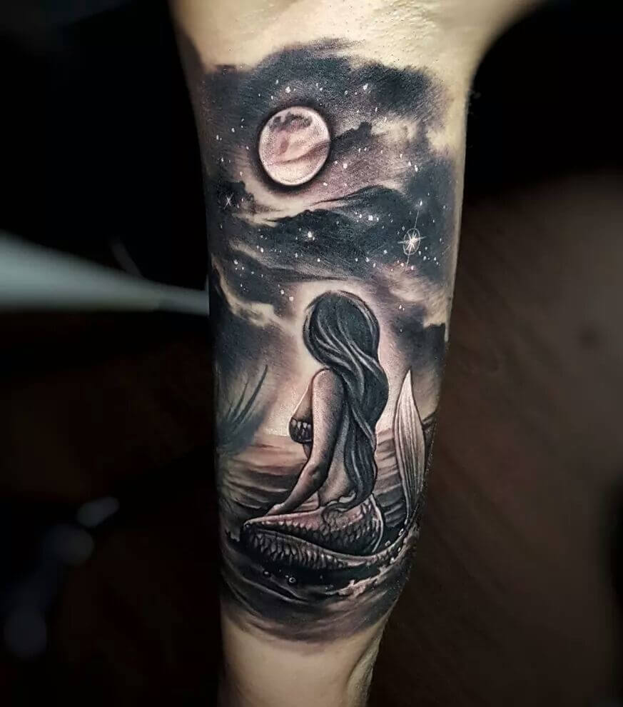 100 Beautiful Mermaid Tattoos For Females 2018
