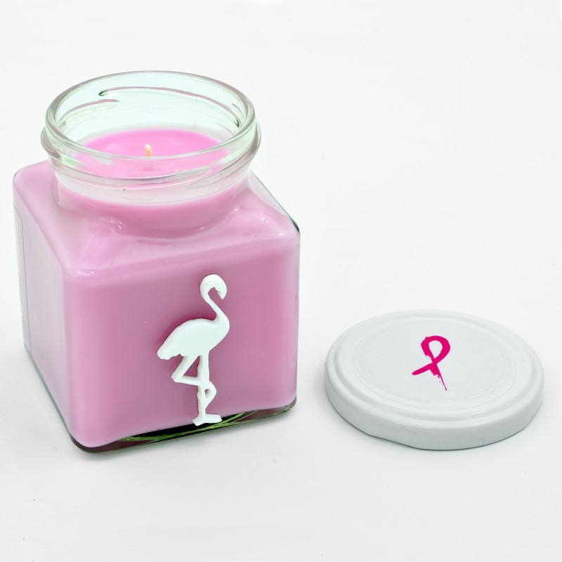Flamingo Candles Pink Ribbon Candle Launch