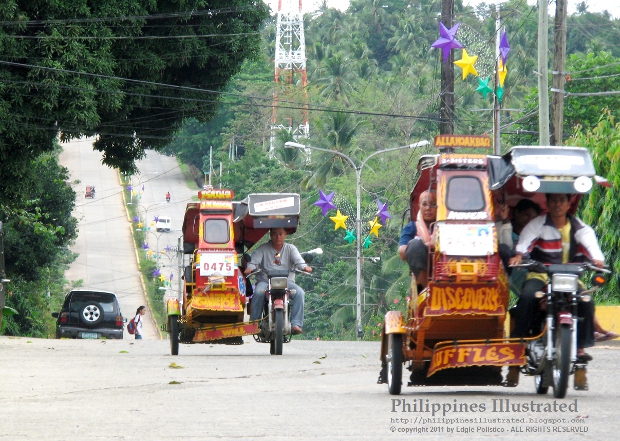 Philippines Illustrated Tricycles that always look up the heavens to keep you away from