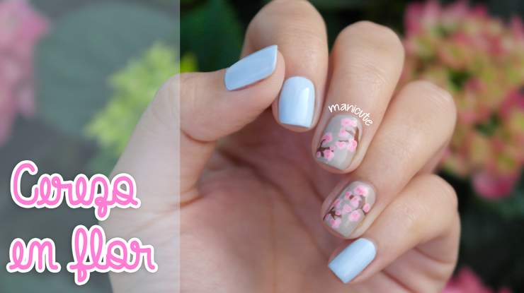 cherry blossom nails masglo solidaria essie sand tropez