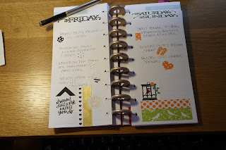 A completed day and now the page is decorated with stickers