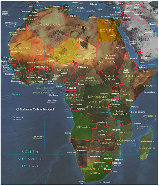 خريطة افريقيا Africa Map منتديات درر العراق