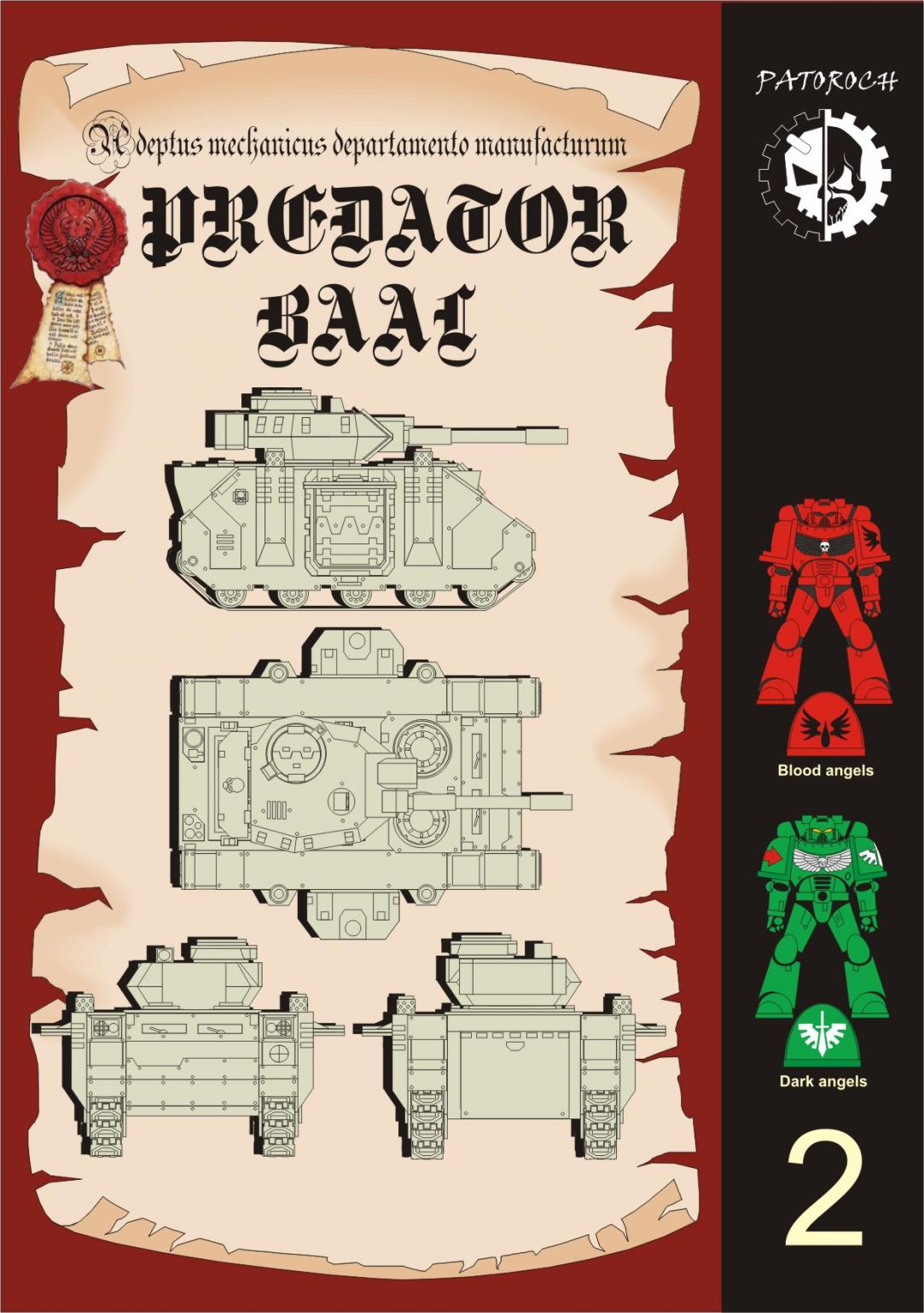 Paper Wargames: 40k Predator Mk IV + Baal