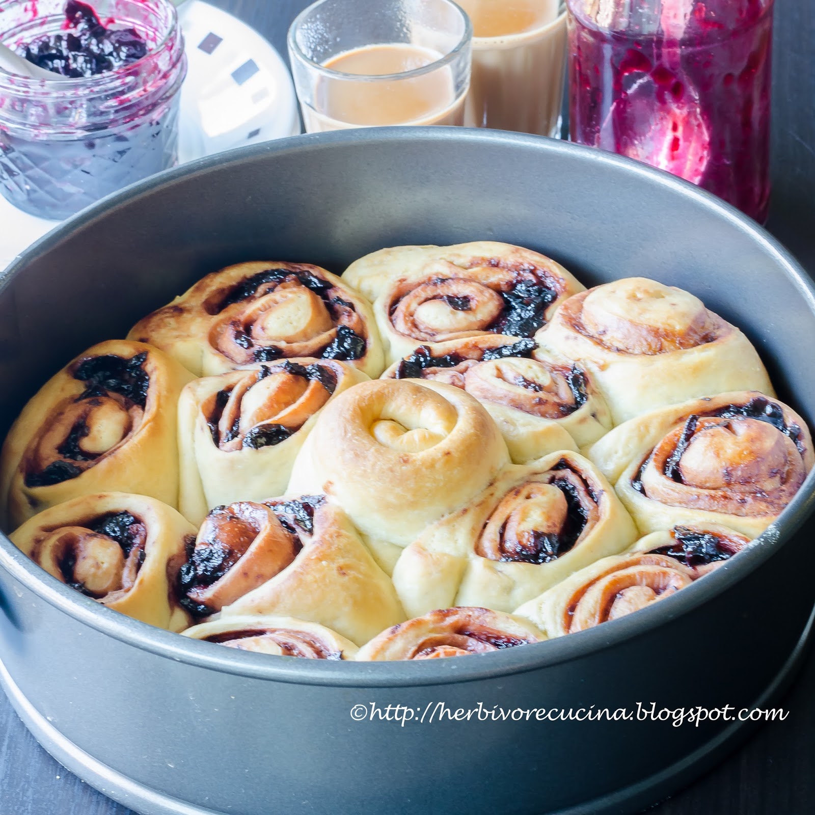 Herbivore Cucina Cherry Jam filled Swirl Bread