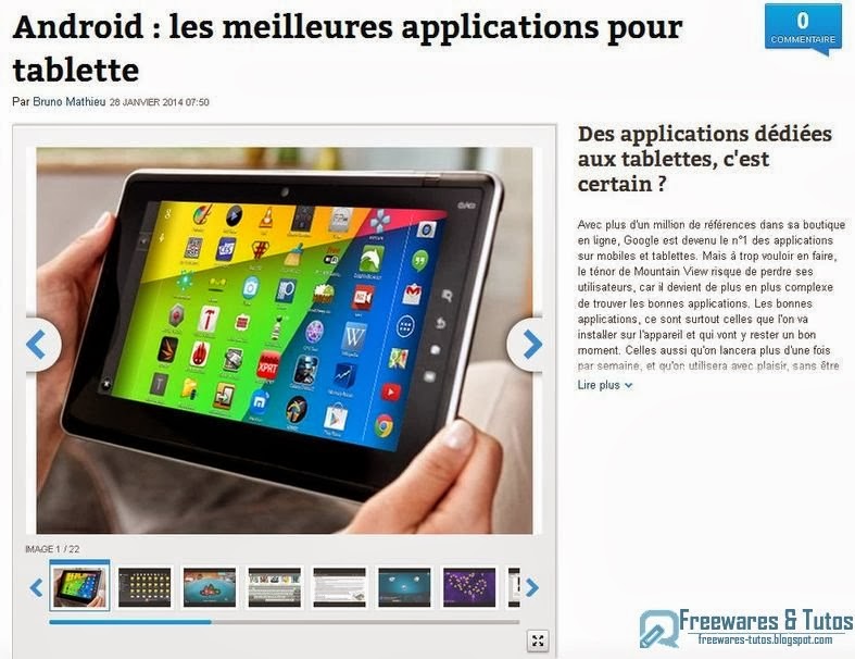 Les meilleures applications pour tablettes Android