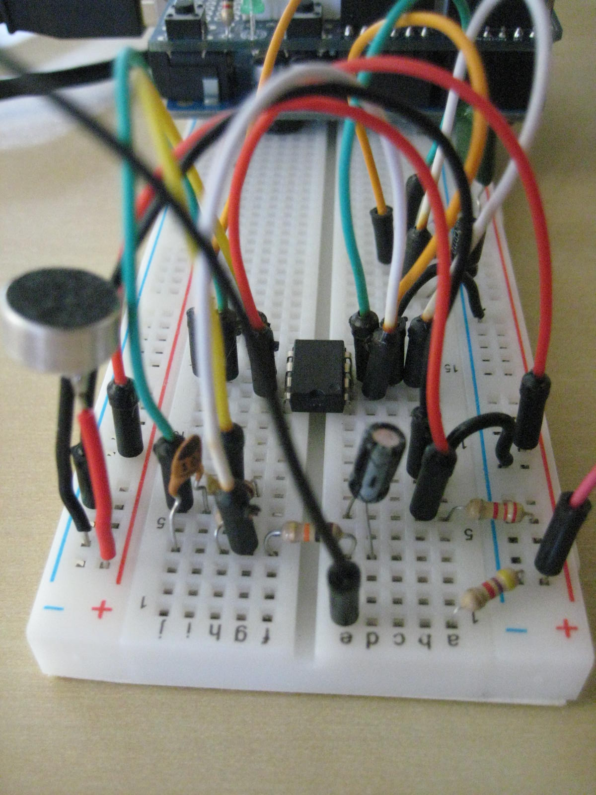 Arduino Notes & Projects Electret Mic with OPA344 1