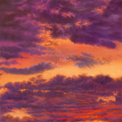 Red & Purple Sky-Michael Howley Artist. A signed limited edition print from an original soft pastel painting