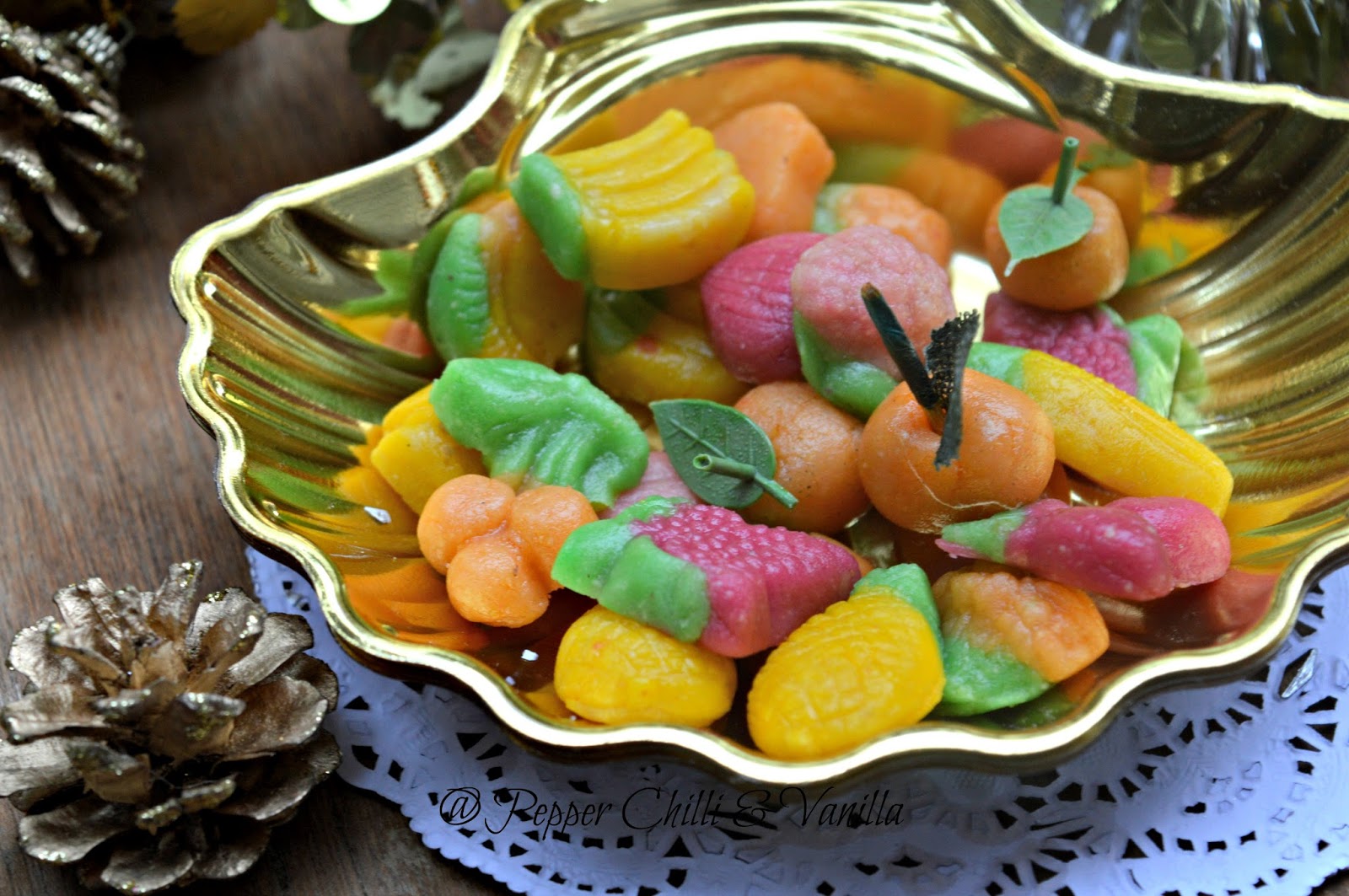 No Cook Marzipan/Marzipan Fruits Pepper, Chilli and Vanilla