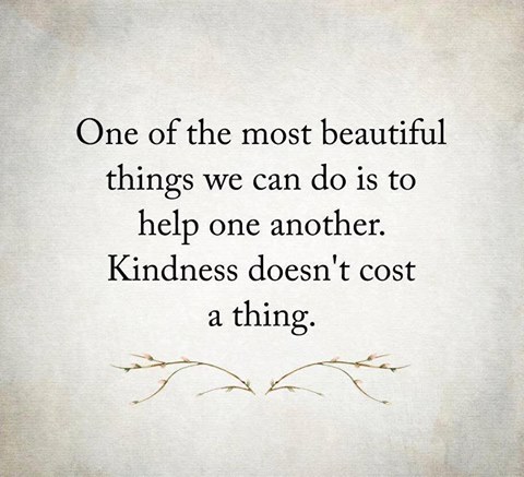 One of the most beautiful things we can do is to help one another ...