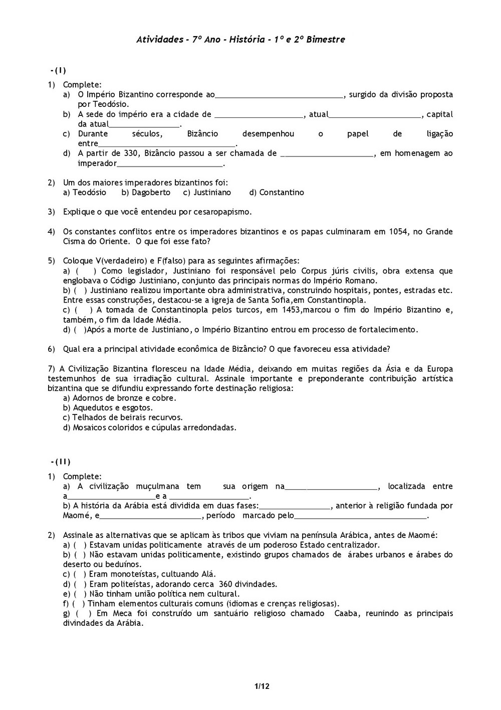 Exercícios Sobre Reforma Protestante 7 Ano Com Gabarito SOLOLEARN