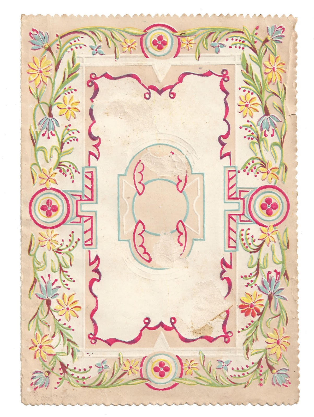 Antique Images Digital Scrapbooking Paper Crafting Frame Flower Design