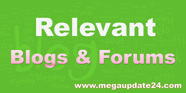 relevant blogs and forums, relevant blogs, relevant forums