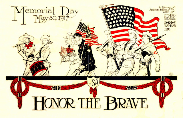 Memorial Day Soldiers on Duty Clipart