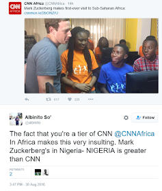 Nigerians React After CNN Omitted 'Nigeria' In Mark Zuckerberg's Visit Report On Twitter