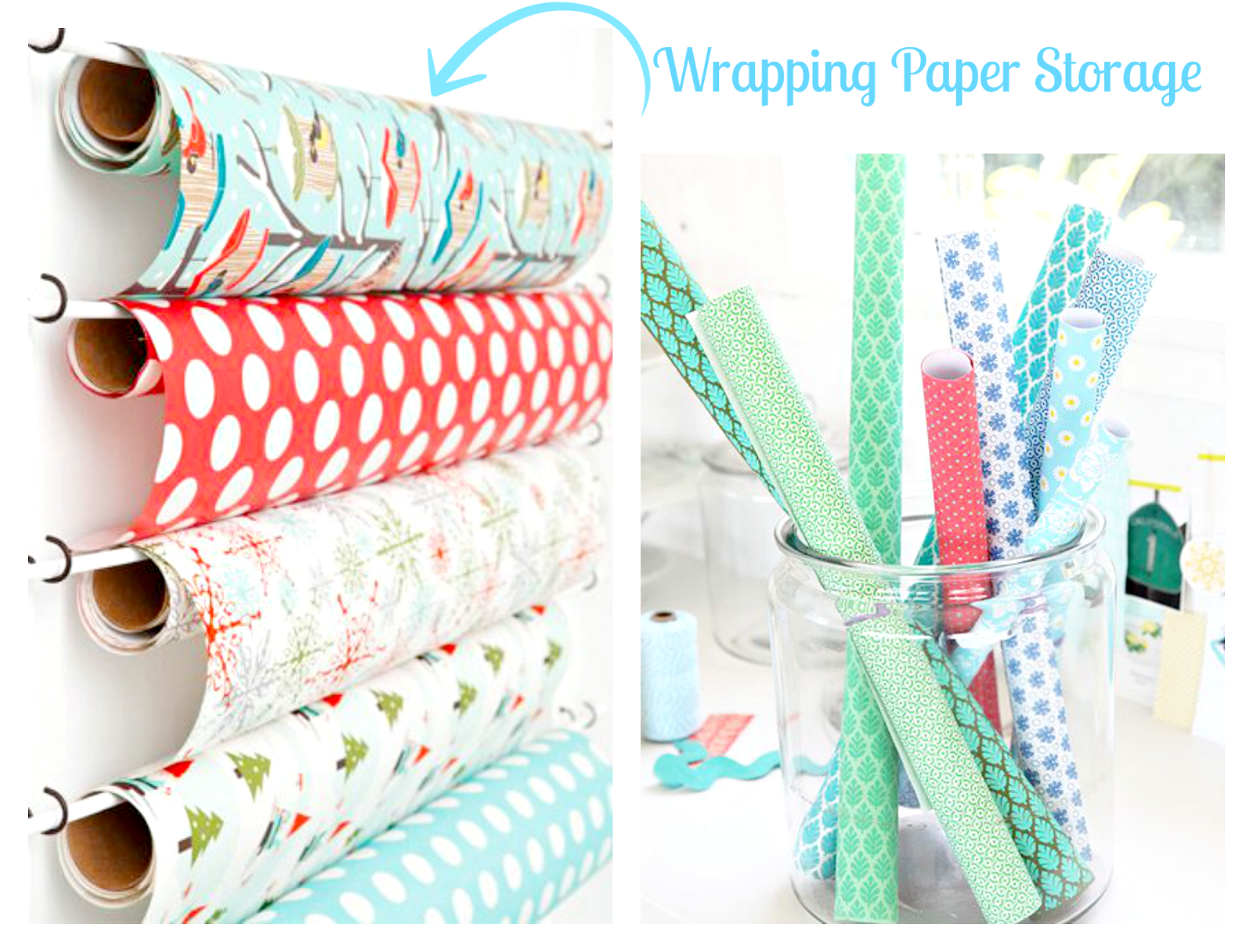 wrapping paper organizing