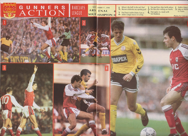 Action from Arsenal 4 Southampton 0 in 1990