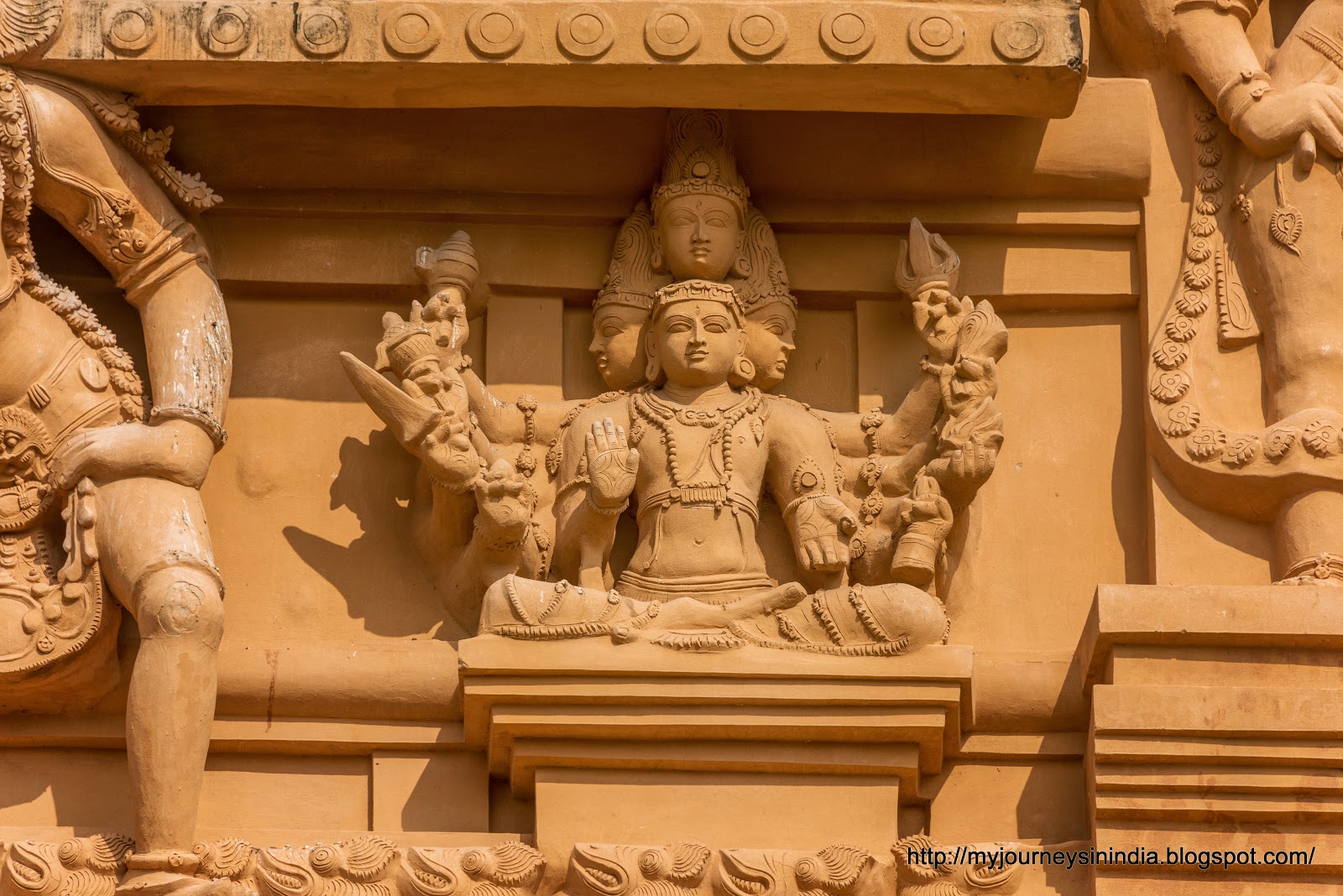 Thanjavur Brihadeeswarar Temple Tower sculptures Brahma