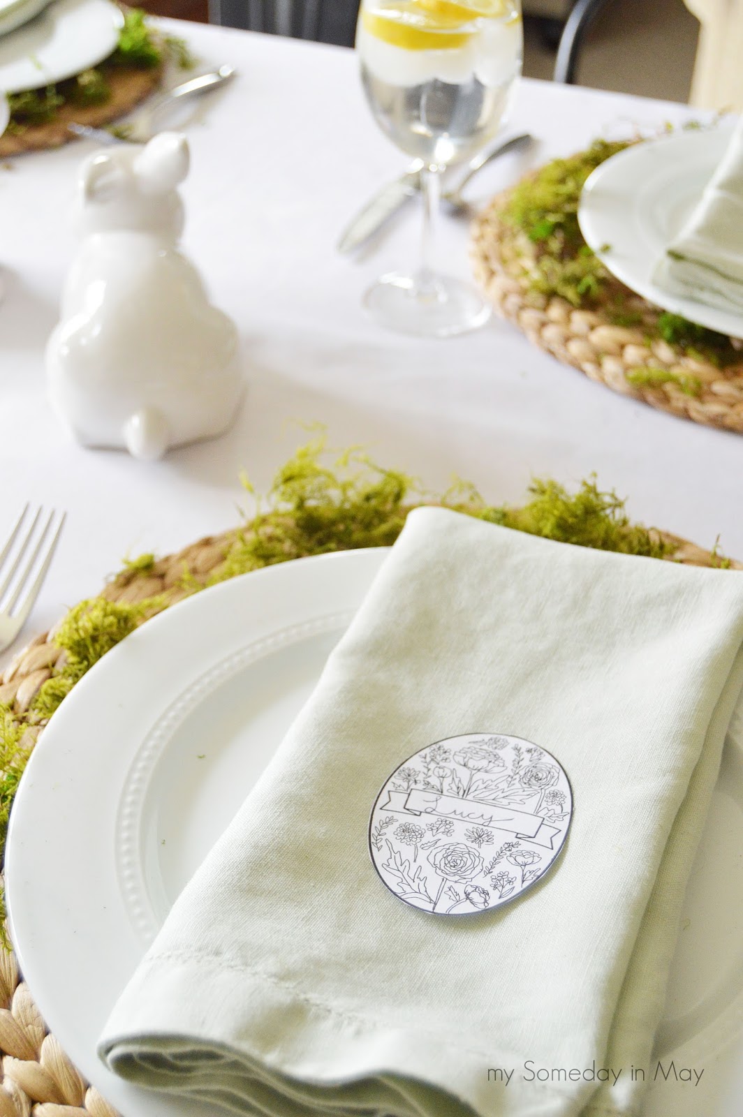 Free Easter Place Setting Cards My Someday in May