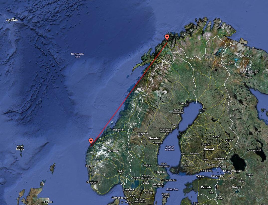 Карта фьорды арк