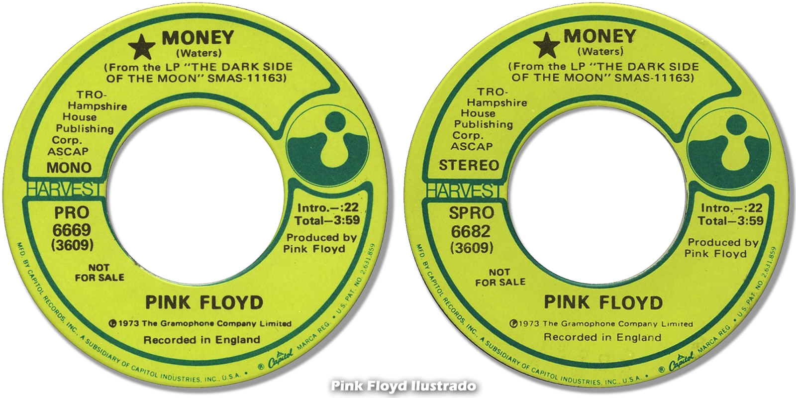 Pink Floyd Ilustrado 1973 Money Single
