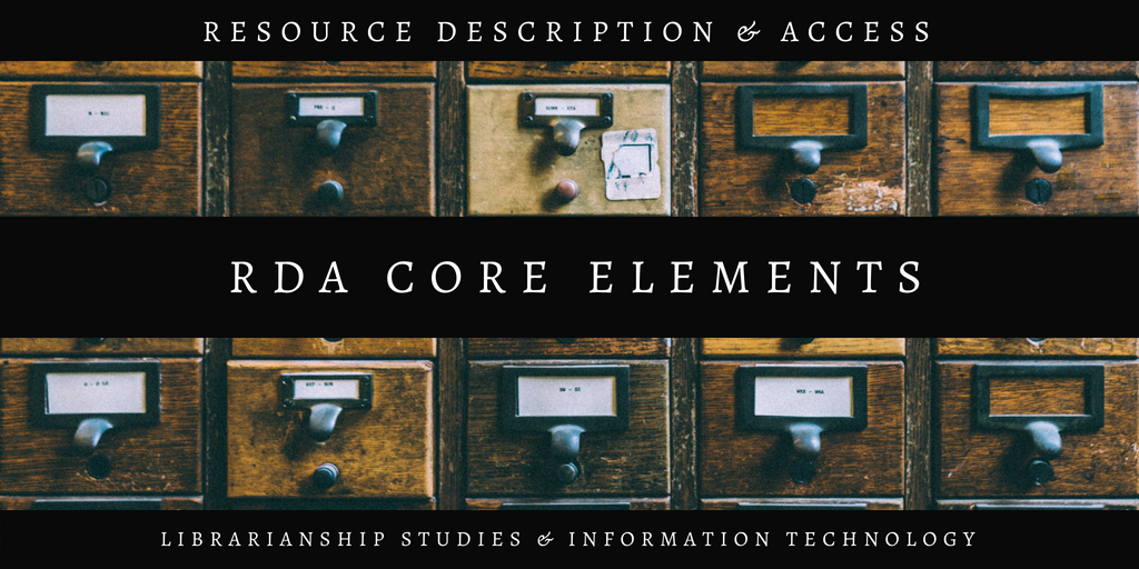 RDA Core Elements