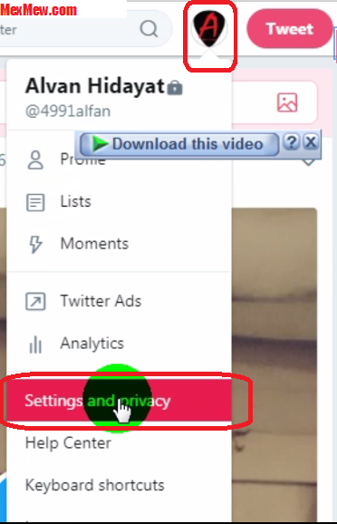 Cara memprivate / Mengunci Akun Twitter