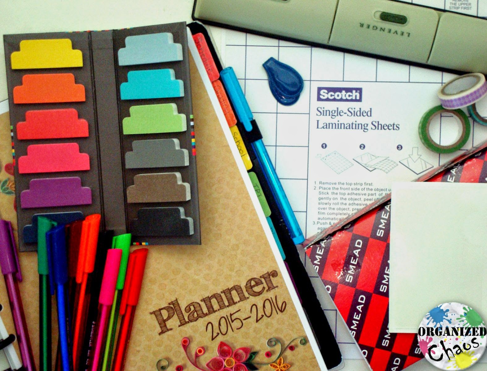 How I Set Up My Planner 201516 teacher and home planner Organized Chaos