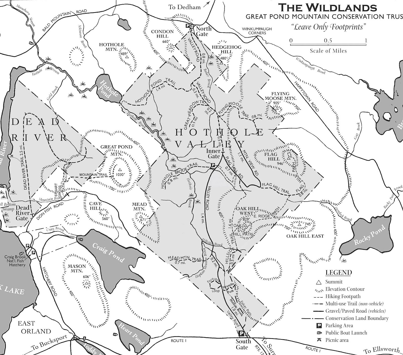 Hiking in Maine with Kelley 4/23/10 Great Pond Mountain Conservation