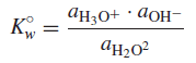 Acid-Base Equilibrium in Water
