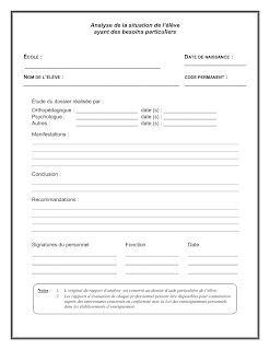 rapport primaire canevas adaptatives mesures