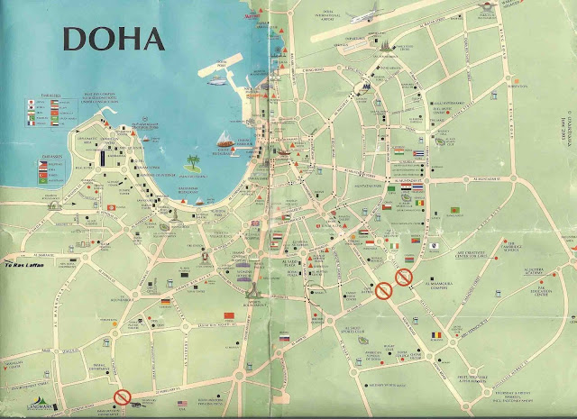 Map of Doha city