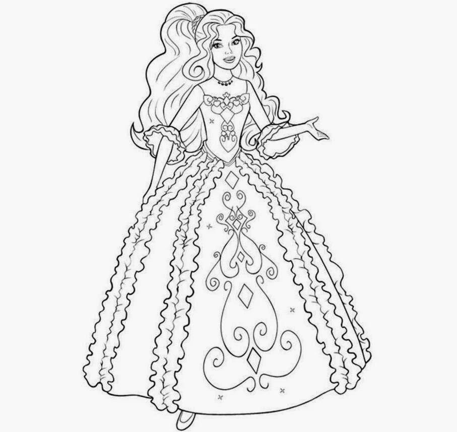 Lush Barbie Drawing Printable Design Collection