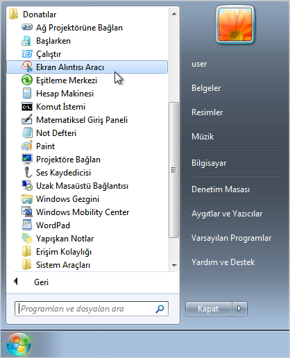 ekran alintisi araci indir windows 7