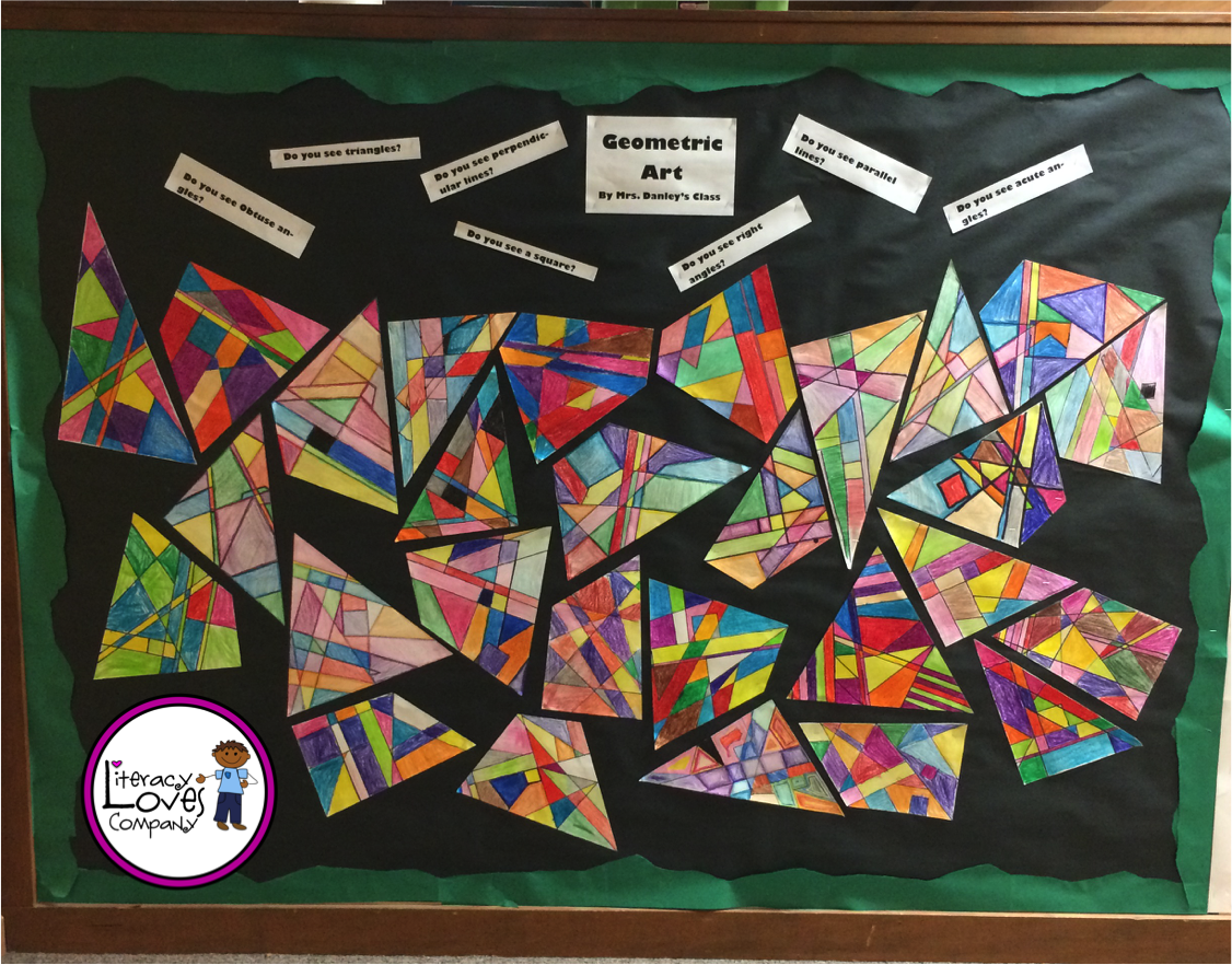 Take your geometry lesson up a notch by integrating the arts.  This colorful geometry lesson is sure to engage your students and brighten up your classroom.  