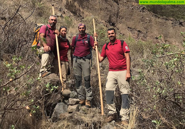 Hallan una muela superior de un molino de mano Benahoarita en el Barranco de Bombas de Agua