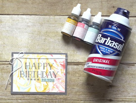 VIDEO: Shaving Cream Marbling Technique with Stampin' Up! Big on Birthdays stamp set