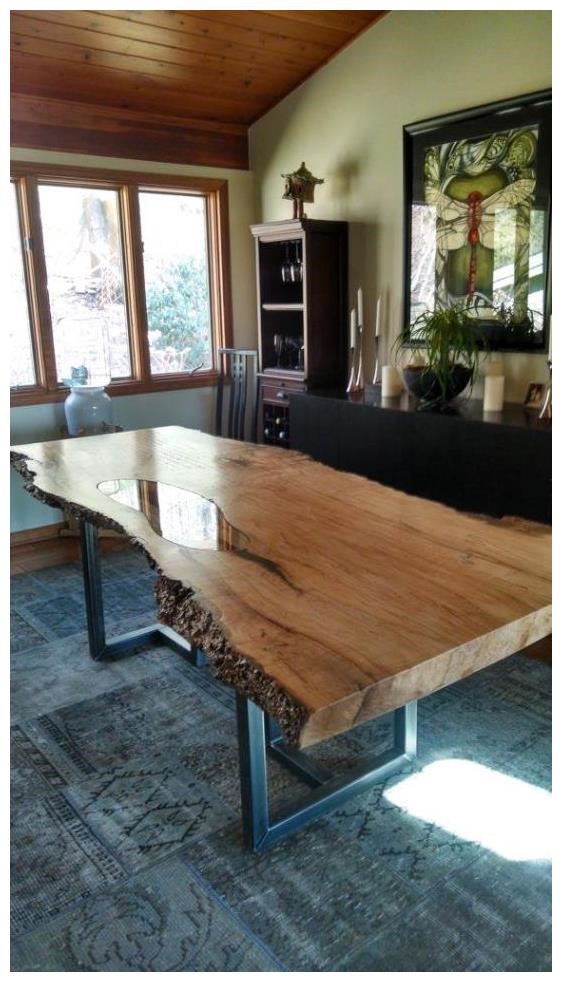 9 Live Edge Kitchen Table ZCAZ MILLIE WALLS'S BLOG