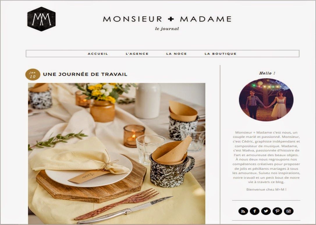 Blog Mariage Monsieur plus Madame inspiration wedding idées ThatsMee.fr