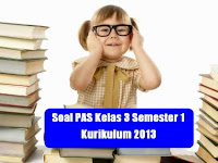 Soal PAS Kelas 3 Semester 1 Kurikulum 2013 Soal PAS Kelas 3 Semester 1 Kurikulum 2013
